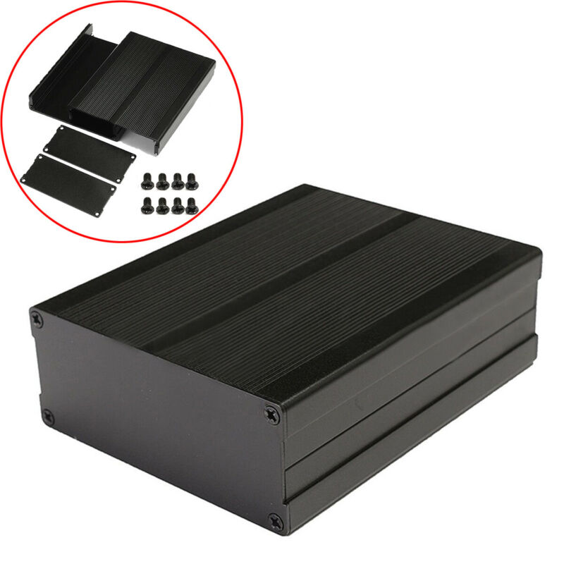 Black 120x97x40mm Split Body Aluminum Box Enclosure Case Project Electronic Diy