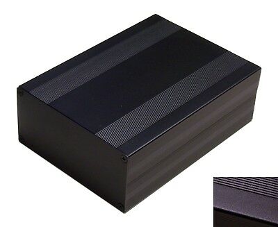 Black Aluminum Project Box Enclosure Case Electronic Diy 203x144x68mm_big