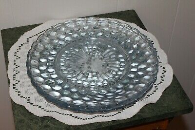 .depression Glass...anchor Hocking...blue Sapphire...dinner  Plates..lot Of 2