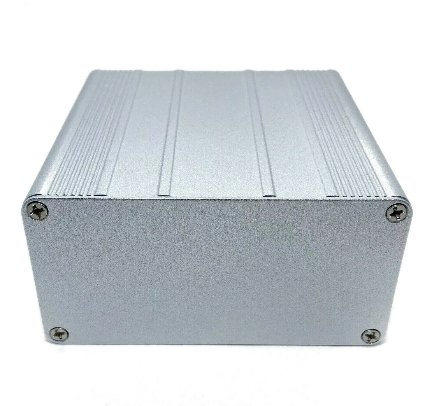 Silver Aluminum Pcb Instrument Box Enclosure Diy 3.94"x3.94"x1.97" 100x100x50mm
