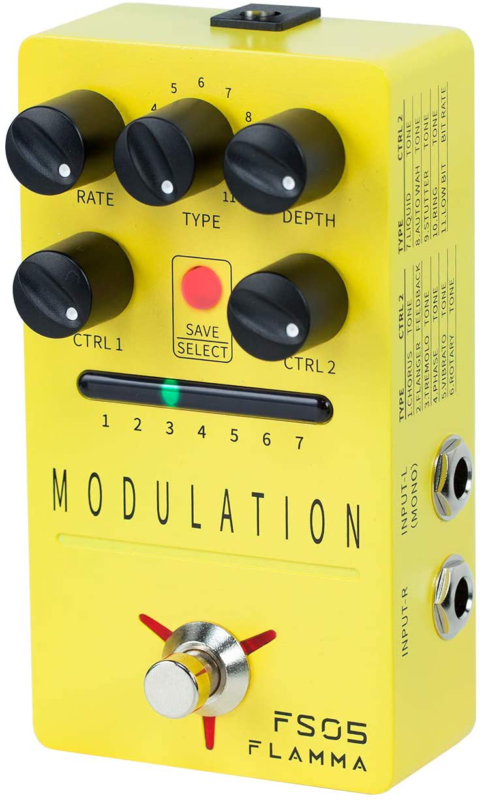Flamma Fs05 Multi Modulation Pedal Stereo Effects 7 Storable Slots 11 Modulation