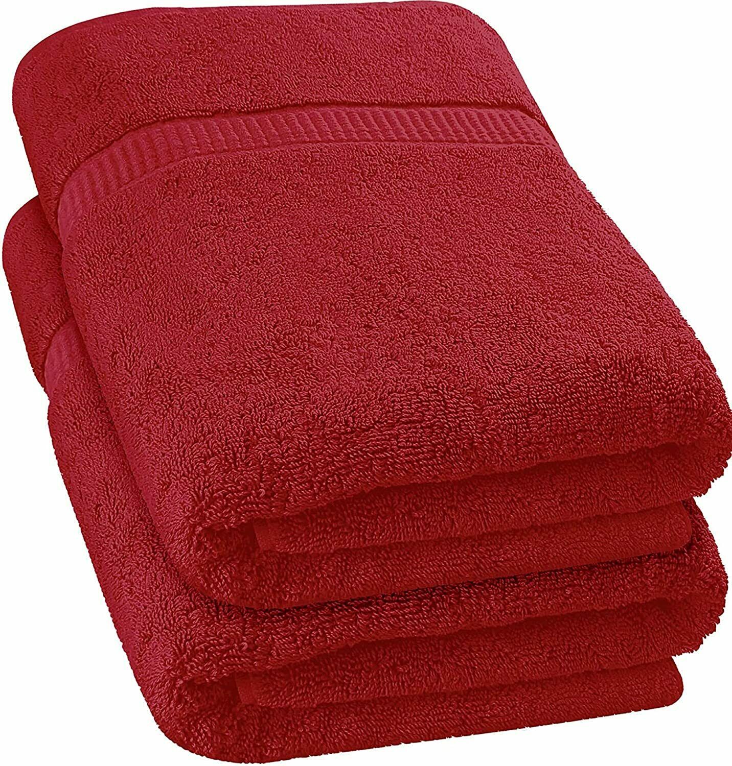 2 Pack Luxurious Jumbo Bath Sheet Soft Absorbent Cotton 35 X 70 In Utopia Towels