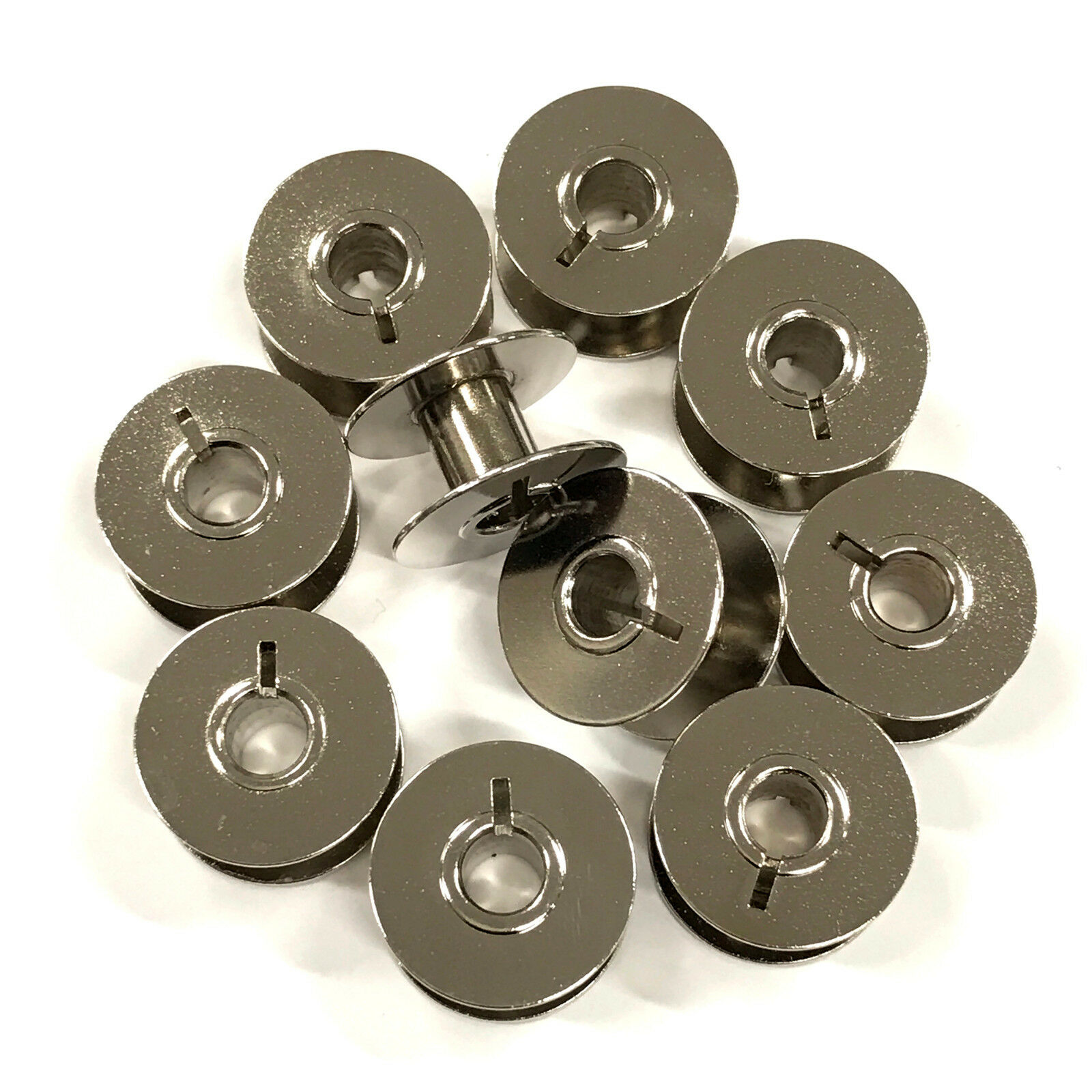10 Metal Bobbins #330.012.0t For Bernina 130, 160, 801, 830, 900, 1020, 1030