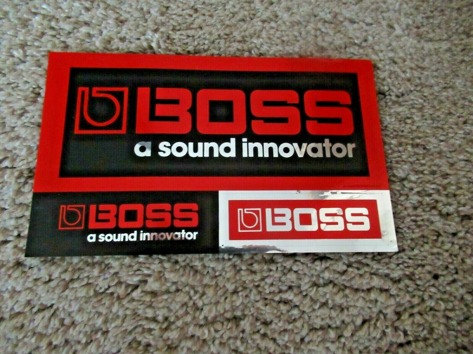 Boss Sticker *a Sound Innovator* Red & Chrome<>nos<>vintage<>collector<>